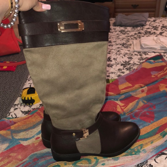 Knee High Flat Boots (for plus size) - Picture 1 of 12